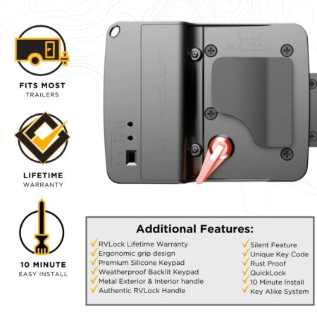 RVLOCK V4.0 - FULL METAL RIGHT HAND WITH INTEGRATED KEYPAD FOR RV'S-ROCKWOOD - Image 4