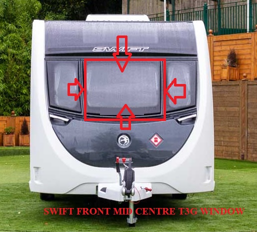 Swift Dometic Polyplastic Front Mid Centre T3G Windows
