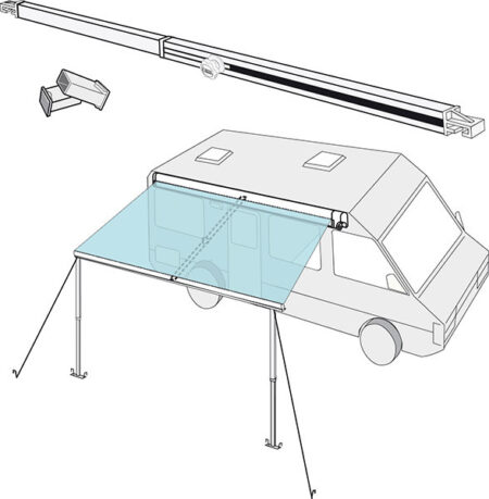 Fiamma F45/F65/F80 Series Awning Rafter Straight - Image 3