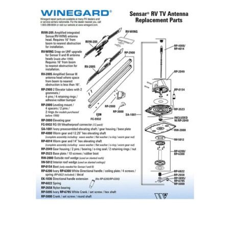 Winegard Replacement Elevating Gear - Image 3